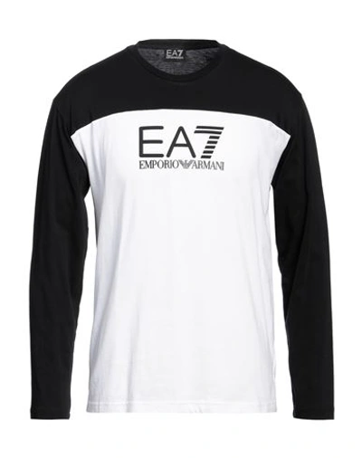 Ea7 Man T-shirt White Size Xs Cotton