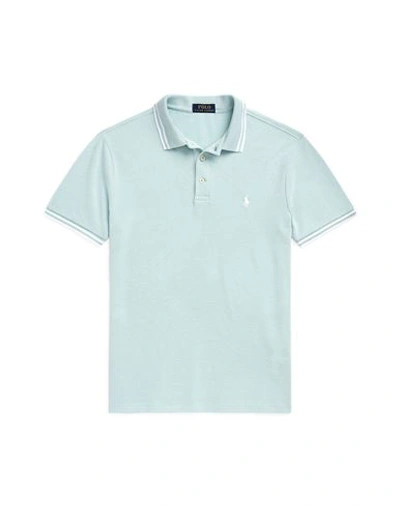 Polo Ralph Lauren Sskctipcusm3-short Sleeve-polo Shirt Man Polo Shirt Light Green Size L Cotton, Ela