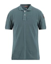 Parajumpers Man Polo Shirt Deep Jade Size Xl Cotton In Green