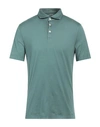 Fedeli Man Polo Shirt Green Size 50 Organic Cotton