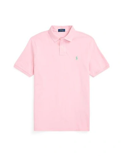 Polo Ralph Lauren Man Polo Shirt Light Pink Size L Cotton
