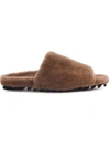 PETER NON TEXTURED SLIP-ON SANDALS,FW17PETSHEARLING12231881