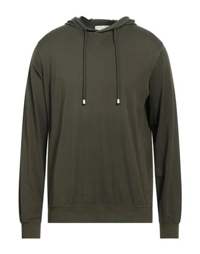 Filippo De Laurentiis Man Sweatshirt Military Green Size 44 Cotton In Green