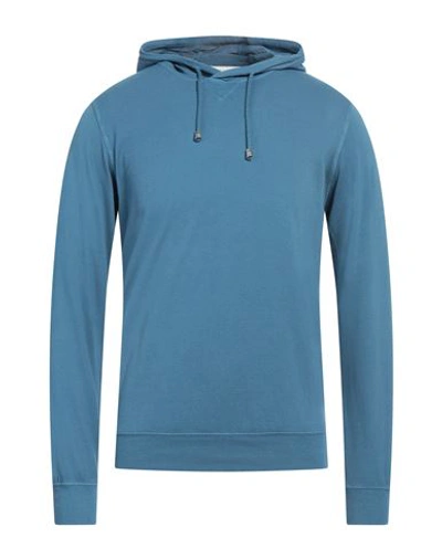 Filippo De Laurentiis Man Sweatshirt Slate Blue Size 46 Cotton