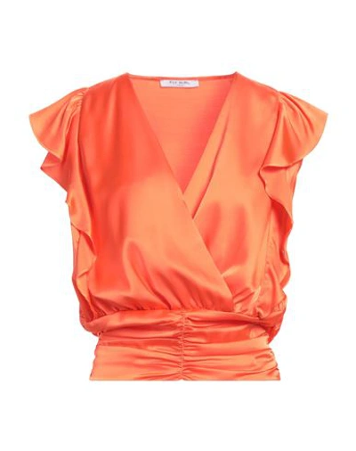 Fly Girl Woman Top Orange Size M Polyester