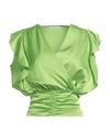 Fly Girl Woman Top Light Green Size S Polyester