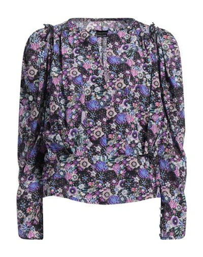 ISABEL MARANT ISABEL MARANT WOMAN TOP PURPLE SIZE 6 SILK, ELASTANE