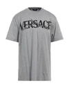 Versace Man T-shirt Grey Size Xl Cotton