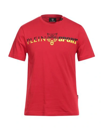 Plein Sport Man T-shirt Red Size S Cotton