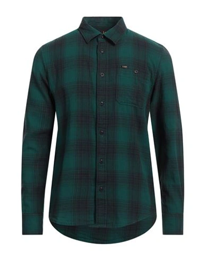 Lee Man Shirt Dark Green Size S Cotton