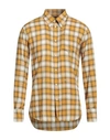 Dsquared2 Man Shirt Marigold Size 36 Cotton, Viscose, Lyocell In Yellow