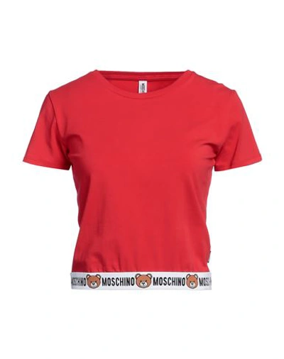 Moschino Woman Undershirt Red Size L Cotton, Elastane
