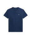 Polo Ralph Lauren Mens Newport Navy Neon Yellow Logo-embroidered Cotton-jersey T-shirt L In Blue