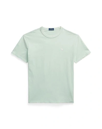 Polo Ralph Lauren Classic Fit Jersey Crewneck T-shirt Man T-shirt Light Green Size L Cotton