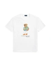 Polo Ralph Lauren Classic Fit Polo Bear Jersey T-shirt Man T-shirt Off White Size L Cotton