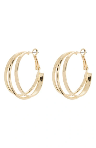 Nordstrom Rack 30mm Triple Hoop Earrings In Gold
