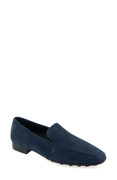 Aerosoles Paynes Tailored-loafer In Navy Suede