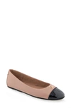 Aerosoles Piper Casual-ballet-wedge In Blush Leather