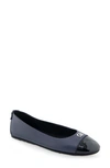 Aerosoles Piper Casual-ballet-wedge In Navy Leather