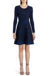 Etro Floral Jacquard Minidress In Navy