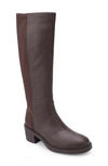 Aerosoles Women's Gabicce Tall Block Heel Boot In Java Leather