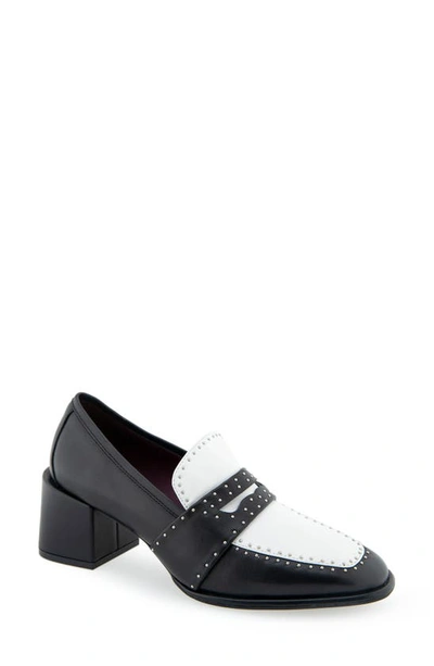 Aerosoles Ardore Penny Loafer Pump In Black Combo