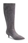Aerosoles Women's Loano Tall Kitten Heel Dress Boot In Quiet Shade Suede