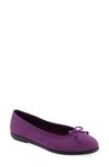 Aerosoles Women's Homebet Ballet Flats In Dark Purple Faux Suede