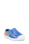 Native Shoes Kids' Jefferson Colorblock Sugarlite Slip-on Sneaker In Uv Blue/ Shell White/ Hypcity