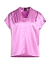 Pinko Woman Top Mauve Size 10 Silk, Elastane In Purple