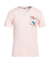 Grey Daniele Alessandrini Man T-shirt Light Pink Size M Cotton