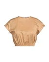 The Malama Studio Woman Top Sand Size S/m Cotton In Beige