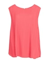 Corinna Caon Woman Top Coral Size Xl Polyester In Red
