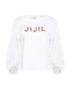 Jijil Woman T-shirt White Size 4 Cotton