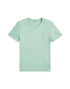 Polo Ralph Lauren Custom Slim Fit Jersey Crewneck T-shirt Man T-shirt Sage Green Size L Cotton