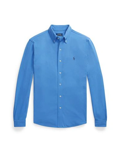 Polo Ralph Lauren Man Shirt Pastel Blue Size L Cotton