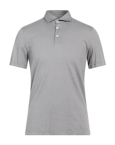 Fedeli Man Polo Shirt Grey Size 50 Cotton