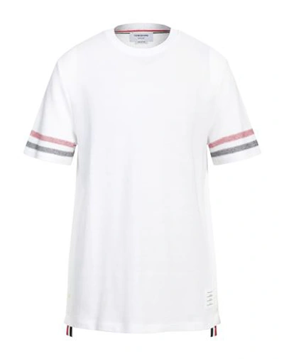 Thom Browne Man T-shirt White Size 4 Cotton