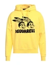 Dsquared2 Man Sweatshirt Yellow Size L Cotton