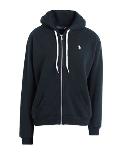 Polo Ralph Lauren Logo Zip Sweatshirt In Black