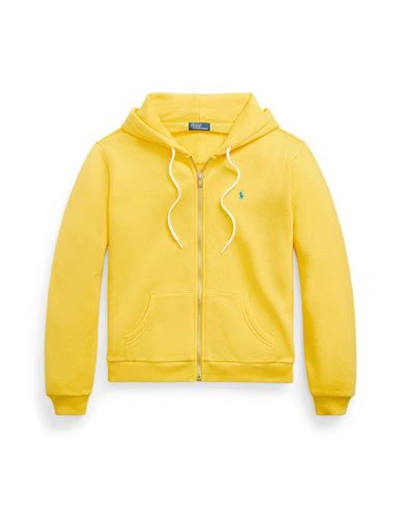 Polo Ralph Lauren Woman Sweatshirt Yellow Size L Cotton, Polyester