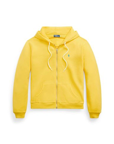 Polo Ralph Lauren Fleece Full-zip Hoodie In Yellow