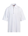 Missoni Man Polo Shirt White Size 40 Cotton, Viscose