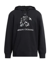 Armani Exchange Man Sweatshirt Black Size L Polyester, Cotton, Elastane