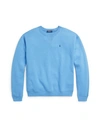 Polo Ralph Lauren Fleece Crewneck Sweatshirt Woman Sweatshirt Light Blue Size Xs Cotton, Polyester