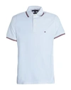 Tommy Hilfiger Man Polo Shirt White Size L Cotton, Elastane