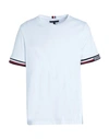 Tommy Hilfiger Man T-shirt White Size S Cotton, Viscose, Elastane
