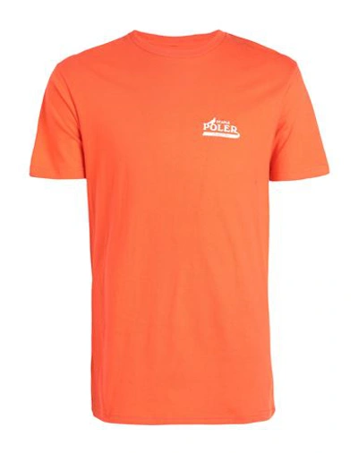 Poler Nyc Camp T-shirt Man T-shirt Orange Size Xl Cotton