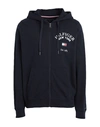 Tommy Hilfiger Man Sweatshirt Navy Blue Size L Cotton In Navy Blue