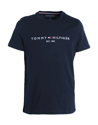 Tommy Hilfiger Man T-shirt Navy Blue Size L Organic Cotton